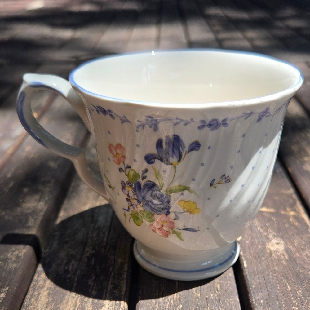 Vintage Nikko Fine Tableware Violetta Teacups Japan Mixed Stamp Set of 8